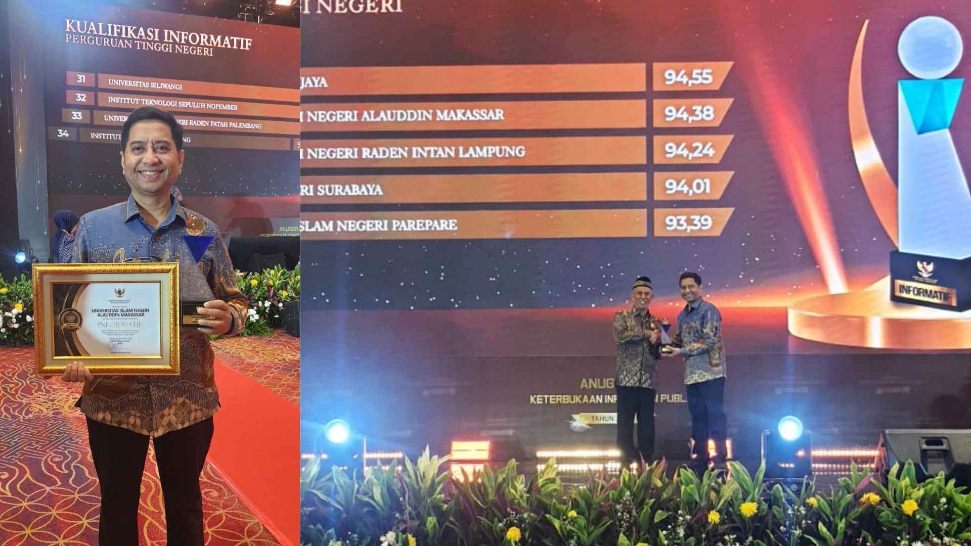 UIN Alauddin Makassar Raih Predikat Badan Publik Informatif dari KI Pusat RI